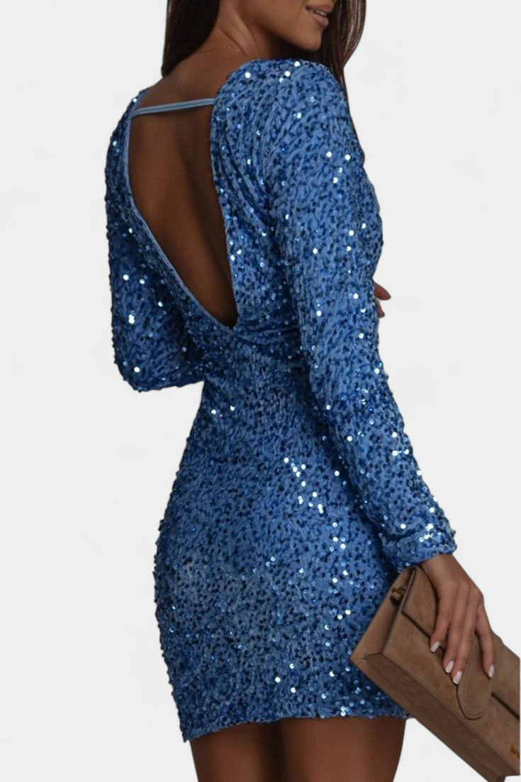 Vestido Largo De Fiesta Brillo Invernal Exclusivo Brilla