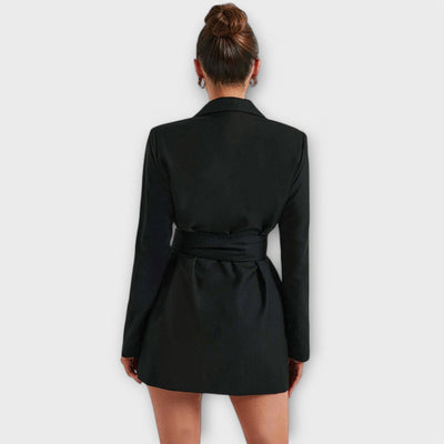 Vestido tipo blazer con escote en V