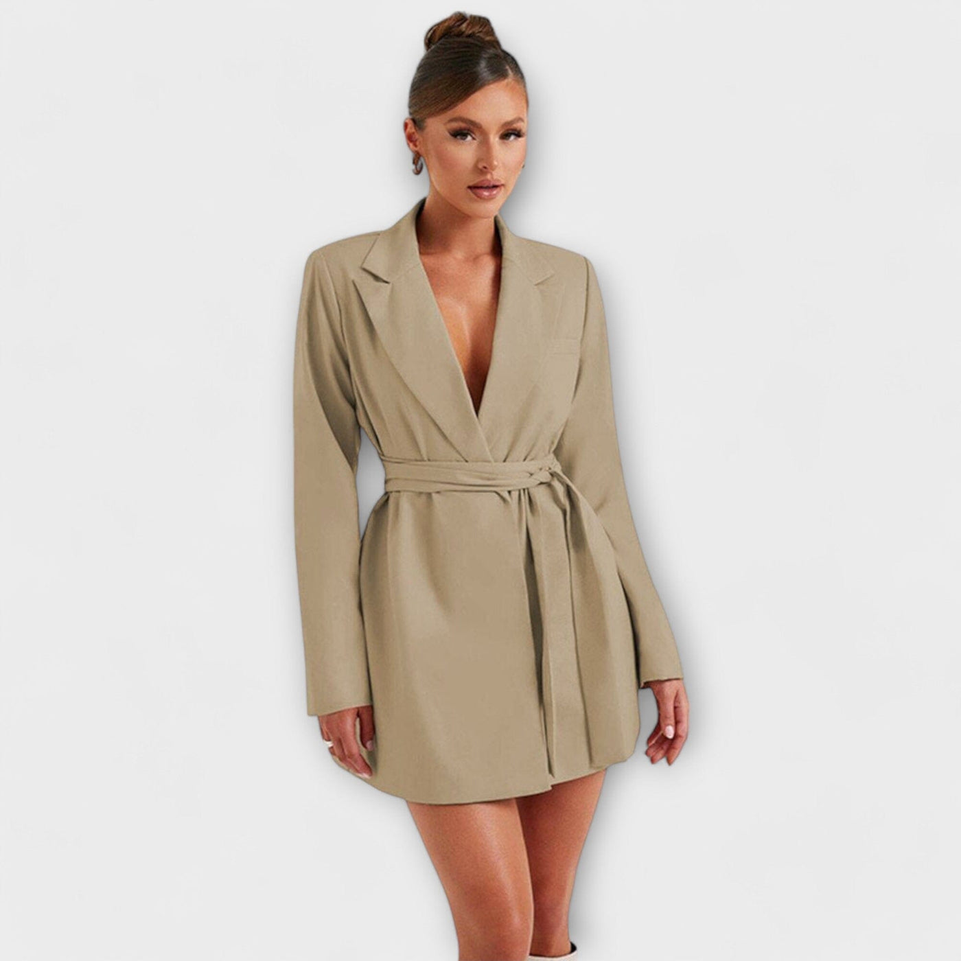 Vestido tipo blazer con escote en V