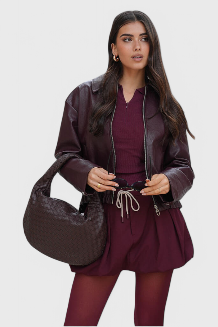 Lila - Bolso Mediano Woven con Detalle de Nudo